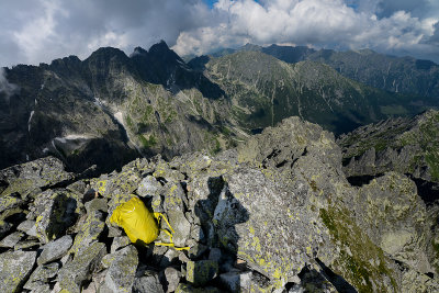 View towards Mieguszowieckie Peaks from the summit of Niznie Rysy
