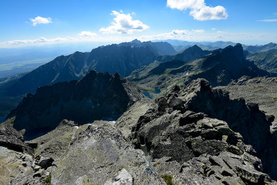 View westwards from the summit of Vysoka, far behind Krivan