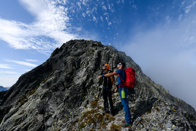 Kamil and Szymon on SE ridge of Small Ice Peak