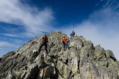 Szymon, Kamil and I on SE ridge of Small Ice Peak