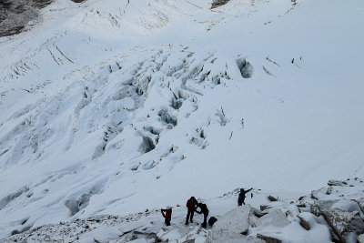 Laveciau glacier on Grand Paradiso ascend