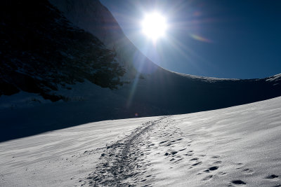 Laveciau glacier on Grand Paradiso ascend