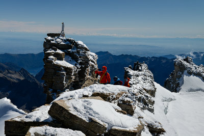 Looking towards Grivola 3969m from the ridge near the main summit