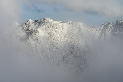 View of Granaty Peaks 2240m from Maly Kozi Peak 2228m