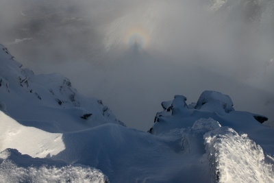 Brocken spectre on Maly Kozi Peak 2228m