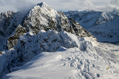 On Maly Kozi Peak 2228m, Kozi Peak 2291m behind