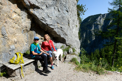 Aneta and Alex at the Entrance to Mammut Cave, Krippenstein