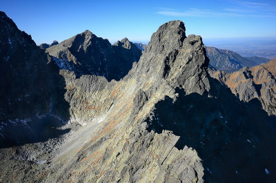 View of Ganok 2462m from the summit of Zlobiv 2426m