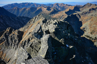 NW view from the summit of Velky Mengusovsky tt 2438m