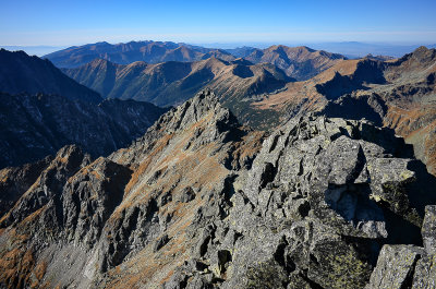W view from the summit of Velky Mengusovsky tt 2438m