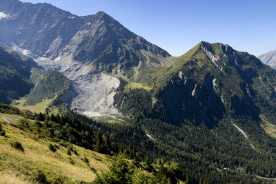 View towards Col de Tricot 2120m from Mont Lachat