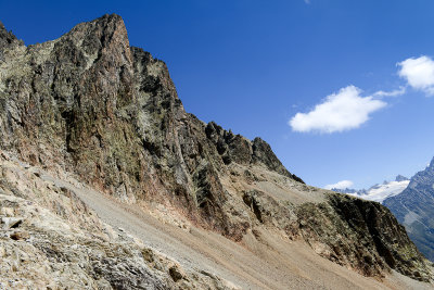 Aiguille de la Tte Plate 2944m from the way to Col du Belvdre