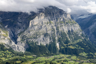 View of Mättenberg 3104m from First, in the bottom Grindelwald