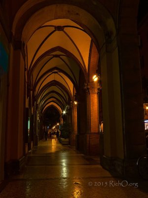 Bologna Porticoes at Night