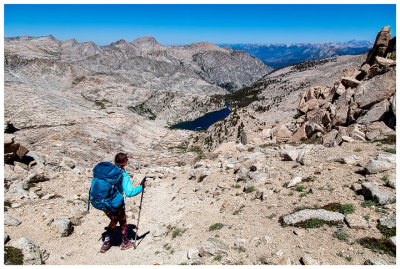 Starting our descent from Colby Pass