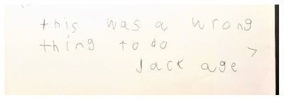 As seen in the guestbook, Jack succinctly sums it up