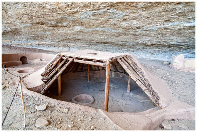Partially reconstructed pithouse