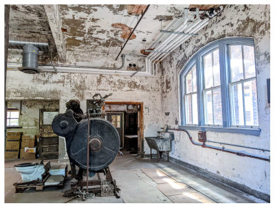 The old hospital laundry room