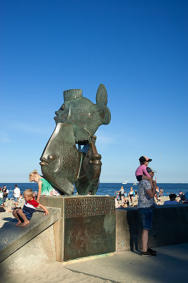 A Fish Statue At The Beach