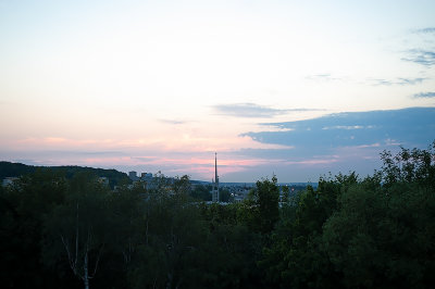 View From The Hill At Sunset