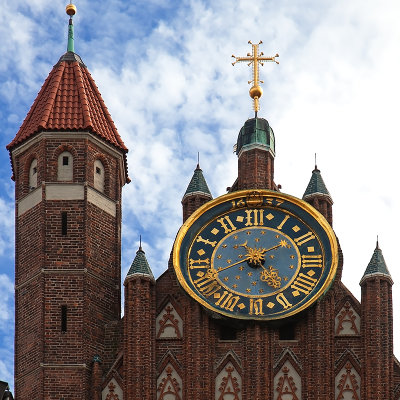 Huge Clock On St. Mary's Church