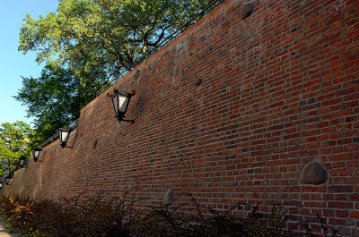 Lanterns On The Brick Wall 