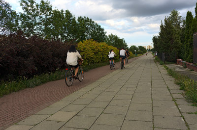 Sidewalk And Bicycle Path
