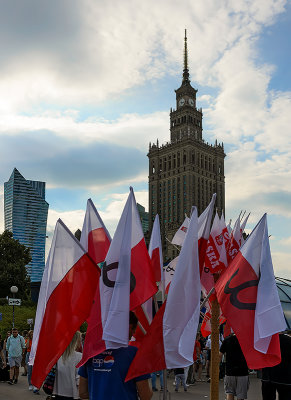 National Flags In Warsaw