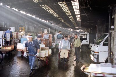 Old Tsukiji market of Tokyo