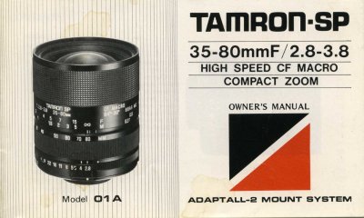 TAMRON SP 35-80mm F/2.8-3.8 (Adaptall-2, 01A)