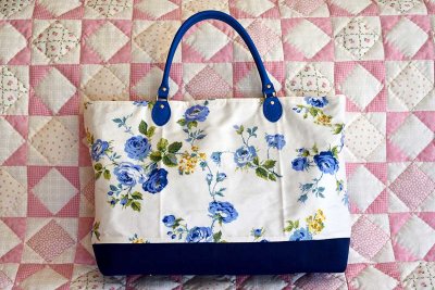 New blue flower bag