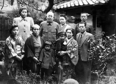 family shot in their garden