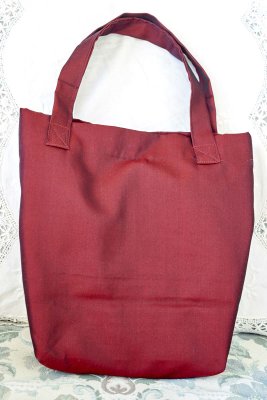 Red silk bag