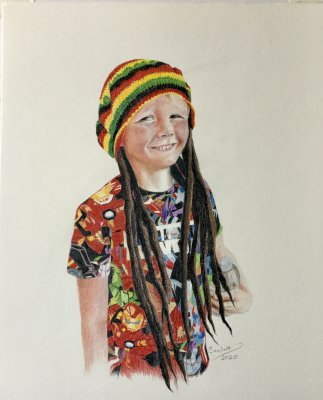 Sonny in rasta hat