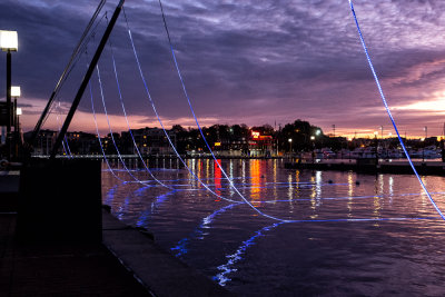 Light show in Baltimore Harbor