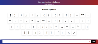 bracket symbols