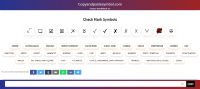 Copy And Paste Symbols