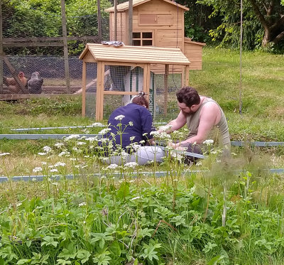 Builders at work.
