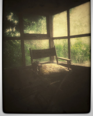 Summerhouse seat.
