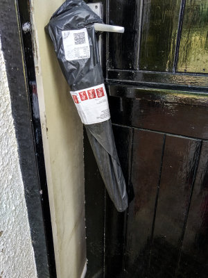 Well it wouldn't fit through the letter box...