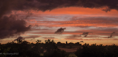 Sunset over Bondleigh Church