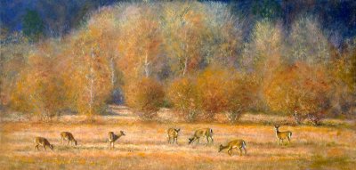 Déjeuner à Cap Tourmente - Huile 18 x 36