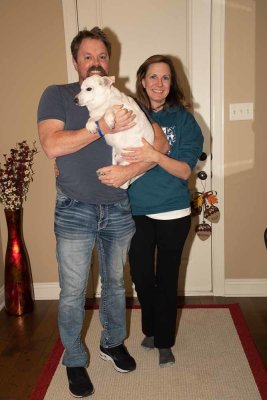 Jim, Emily and Mister their dog