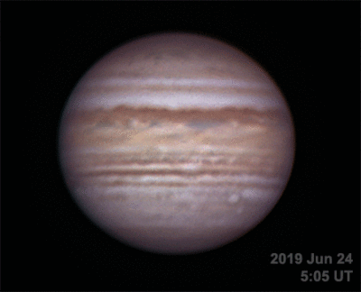 Jupiter, 5 Frames: 6/24/19