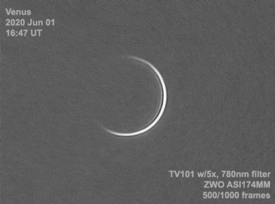Crescent Venus - 2 Days Before Inferior Conjunction