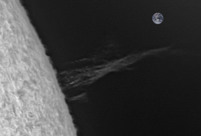 Tall Prominence at Edge of Sun