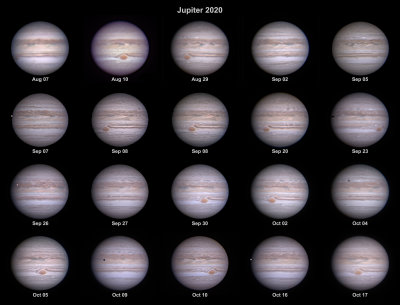 Sixteen Images of Jupiter