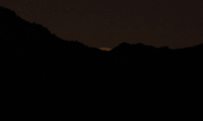 Moonrise Over San Tan Mountains: 2021 Feb 9 - Fixed on Moon