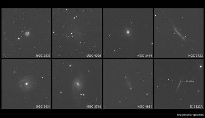 Some members of the large Arp Peculiar Galaxies catalog