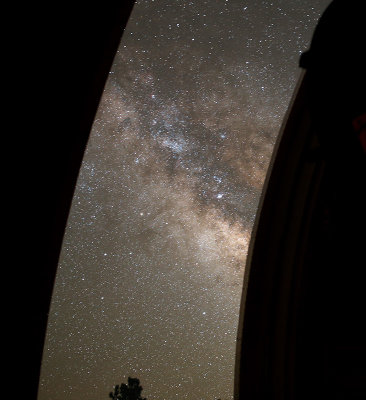 View out of the 42-inch dome slit